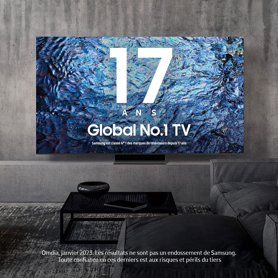 Samsung en tête du classement mondial des téléviseurs pour la 17e année consécutive