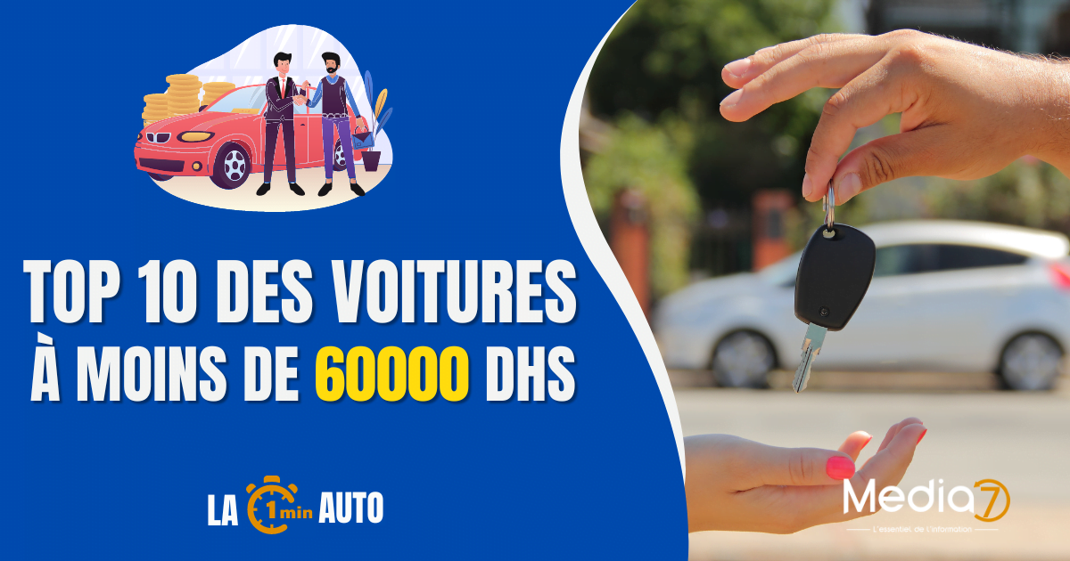 TOP 10 des voitures abordables à moins de 60000 dirhams au Maroc