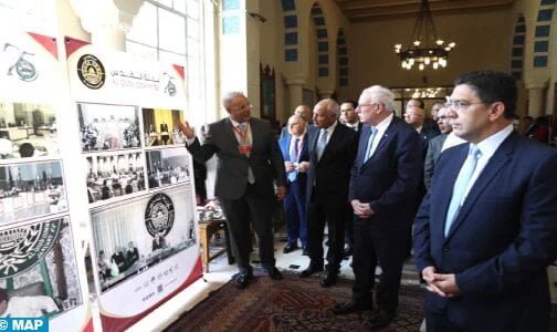 Le Caire: M. Bourita inaugure, au siège de la Ligue arabe, une exposition sur le bilan de l'action de l'Agence Bayt Mal Al-Qods dans la Ville sainte