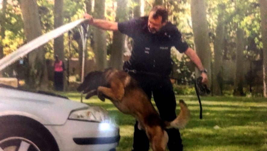 Durant 8 ans, Eron, chien "policier national," et le major Michel ont formé la dream team de la Brigade Canine de Perpignan