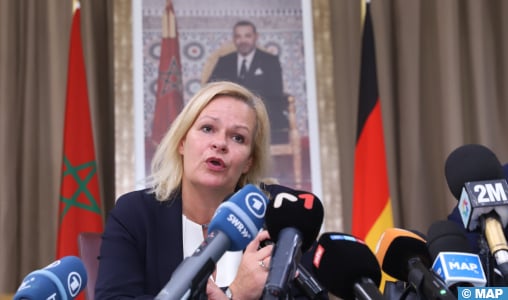 La ministre allemande de l’Intérieur salue la gestion efficace par le Maroc des effets du séisme d’Al-Haouz