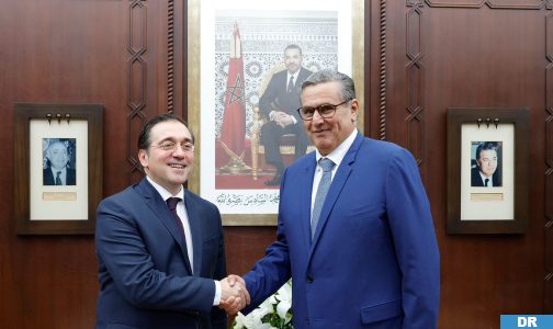 M. Akhannouch reçoit le ministre espagnol des Affaires étrangères de l’Union Européenne et de la Coopération