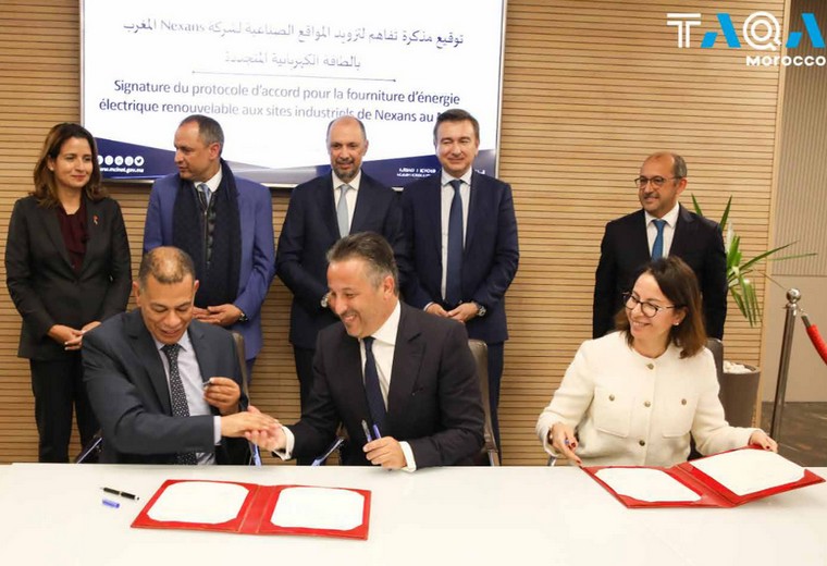 Nexans et TAQA Morocco signent un mémorandum d'entente pour la fourniture d'énergie électrique renouvelable des sites industriels de Nexans au Maroc