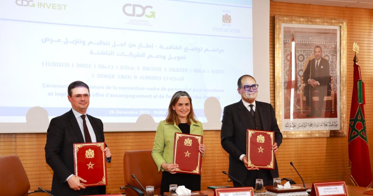 Signature d'une convention-cadre pour l'accompagnement et le financement des startups marocaines