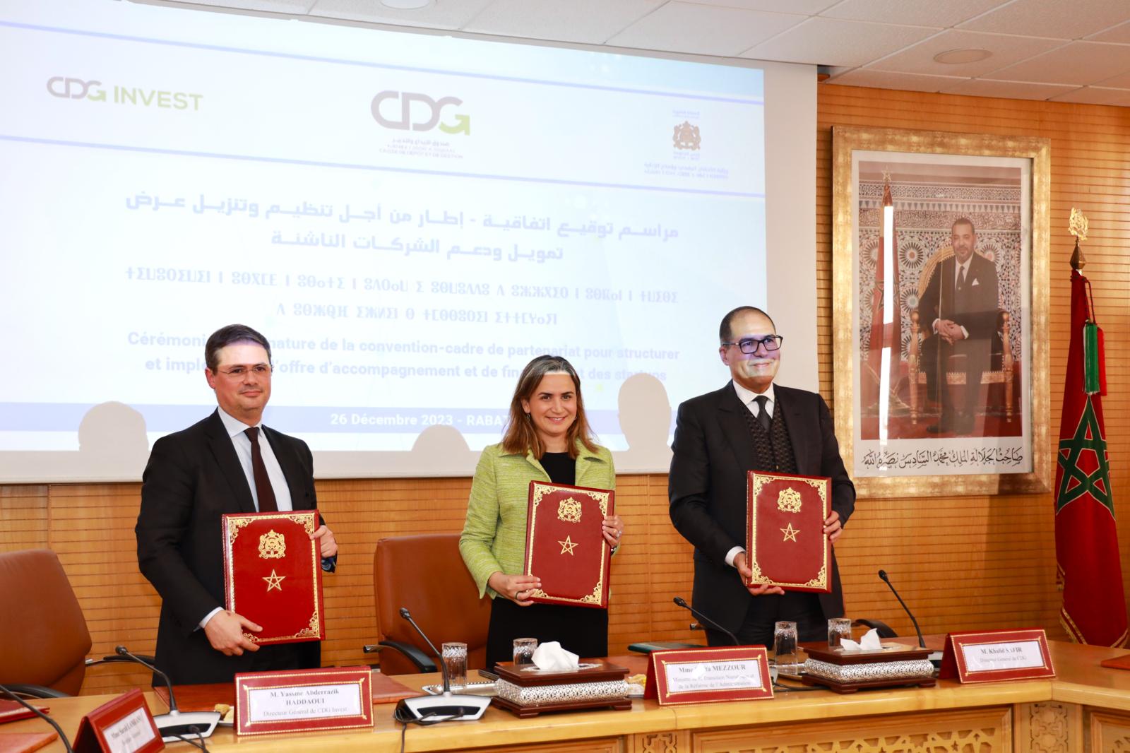 Signature d'une convention-cadre pour l'accompagnement et le financement des startups marocaines