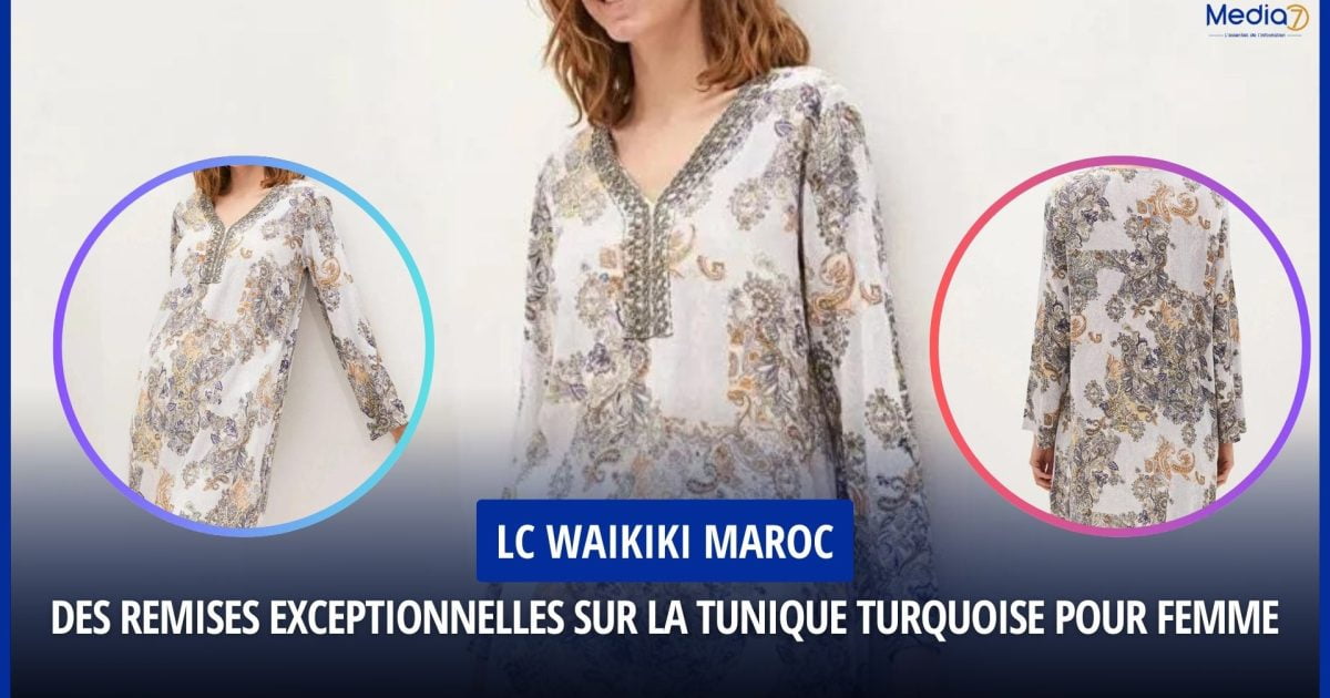 LC WAIKIKI MAROC : Des Remises Exceptionnelles sur la Tunique Turquoise pour Femme