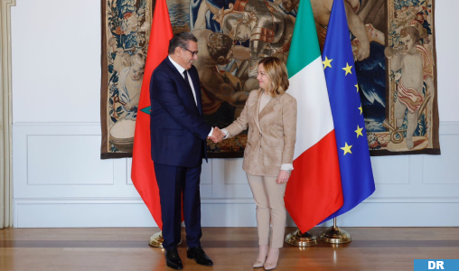 M. Akhannouch s’entretient à Rome avec la présidente du Conseil des ministres italien