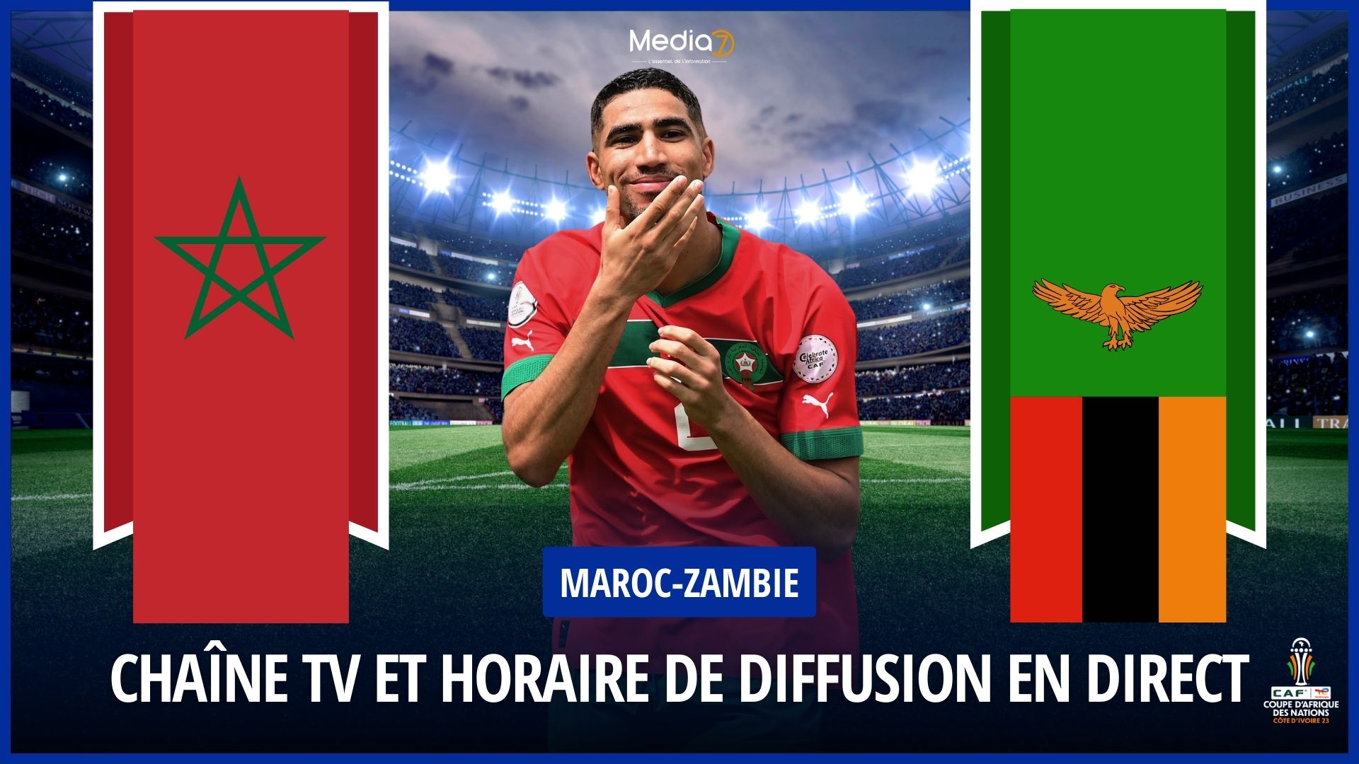 Maroc-Zambie heure chaine