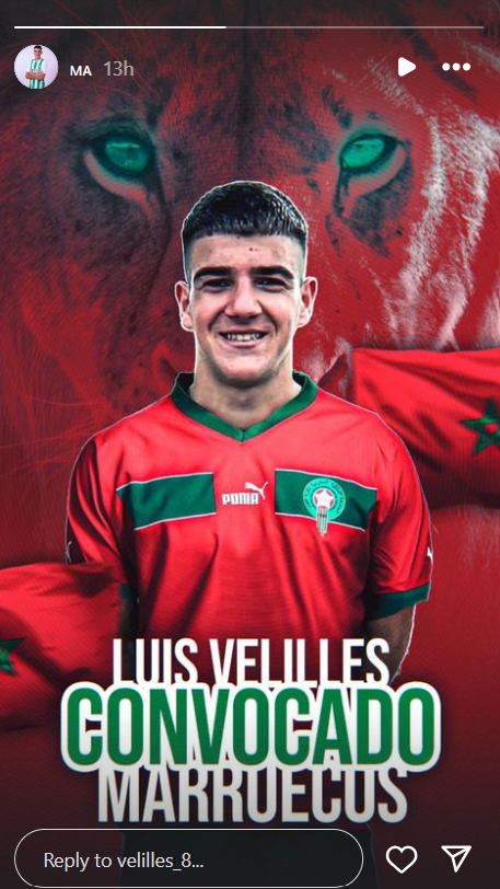 Luis Velilles Maghouza, Ex-capitaine de l’équipe d’Espagne, Opte pour le Maroc