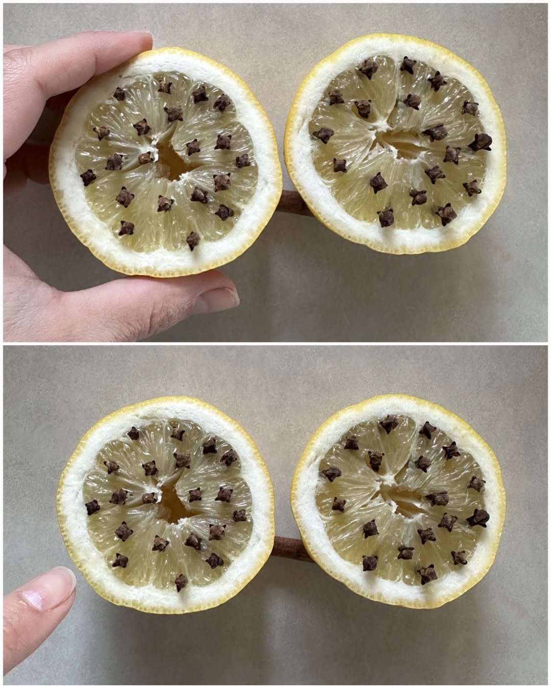Un citron et quelques clous de girofle